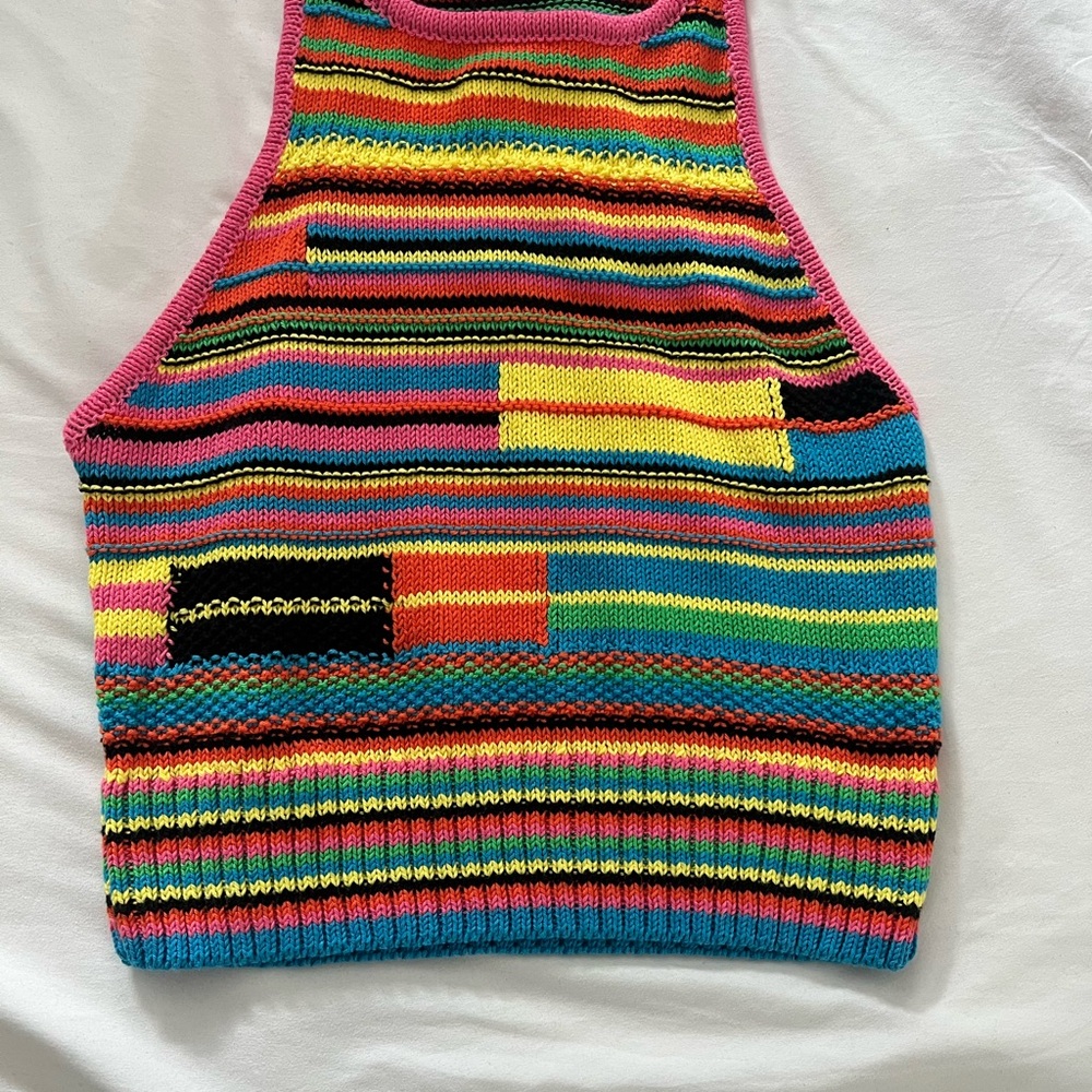 Zara Multicolor Striped Knit Top